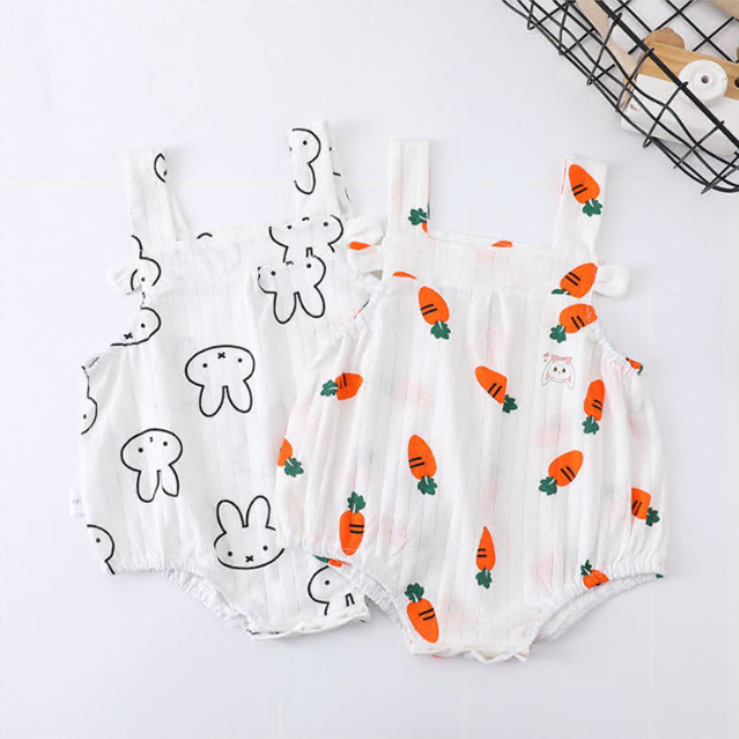 (2개) 세트 여름  랩 방귀 옷 어린이 0  1 세  여름 옷 하카야마 얇은  조끼