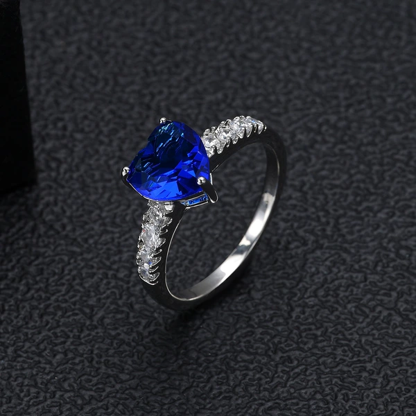 Blue ring heart shaped