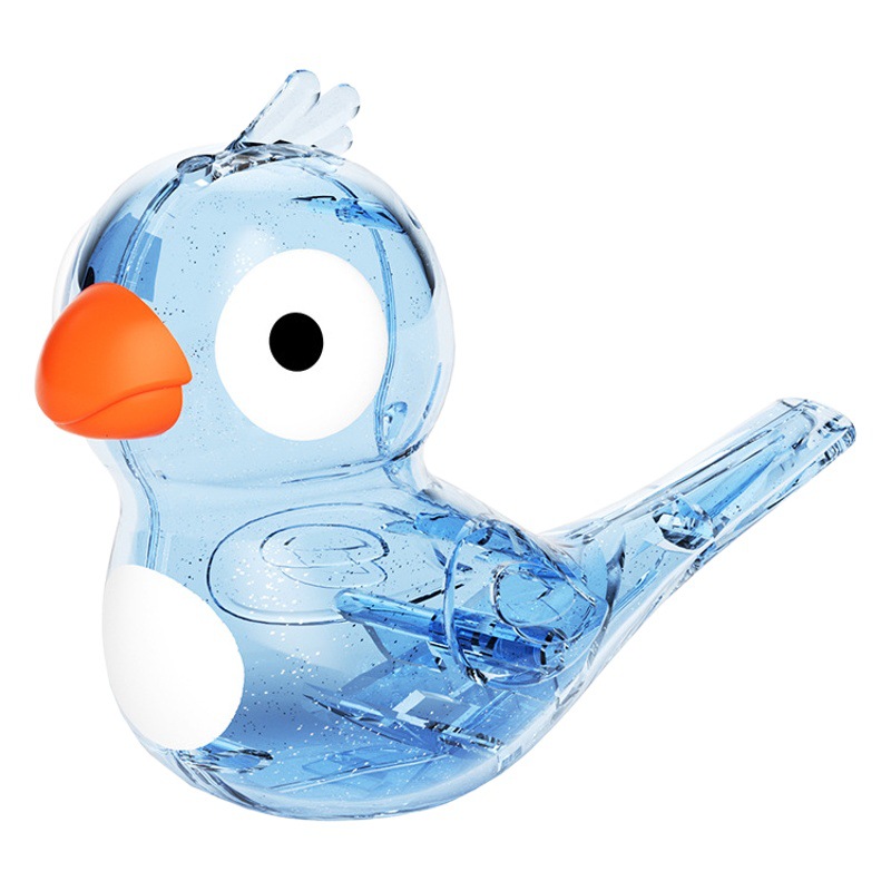Silbato de juguete para pájaros acuáticos para niños, instrumento de silbato transparente para niños cuando está mojado, juguete de pájaro con silbato, superventas.