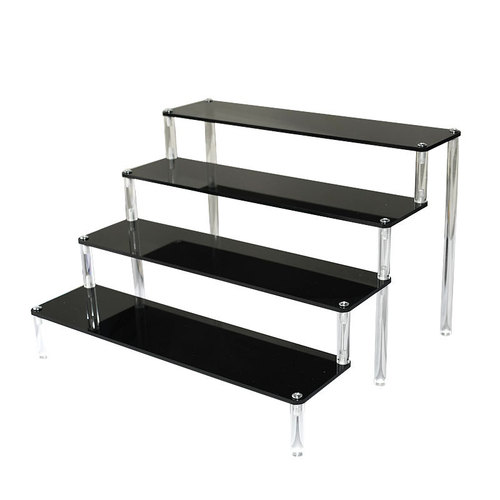 Factory Wholesale Black Acrylic Stair Step Model Handheld Display Rack Figure Peppa Pig Blind Box Jewelry Storage Rack