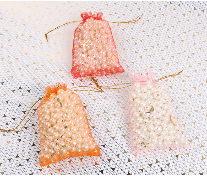 8g Weight Jewelry Packaging Bags Classification 1 Piece Quantity Daily Occasion Simple Style Star Moon Organza Daily Gift Wrapping Supplies