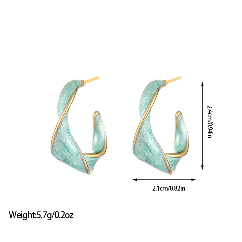 9g Weight Titanium Steel Ear Needle Material Earrings Classification 1 Pair Quantity Holiday, Daily Occasion Titanium Steel Material Geometric Pattern All Seasons Season Women's Gender Plating Design Vacation, Classic Style Style 1 Pair Vacation Classic Style Geometric Plating Titanium Steel Earrings 12