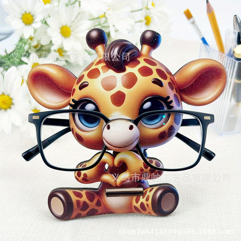 Amazon Temu Cross-Border New Product Wooden Animal Eyeglass Frame Fashion Eyeglass Display Stand Cute Animal Design