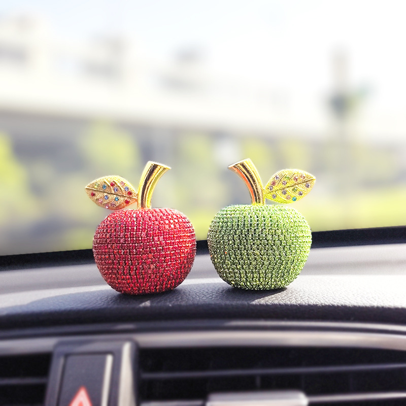 Cross-Border Crystal Apple Decoration Gift Safe Birthday Holiday Gift Car Car Creative Diamond Christmas Ornaments