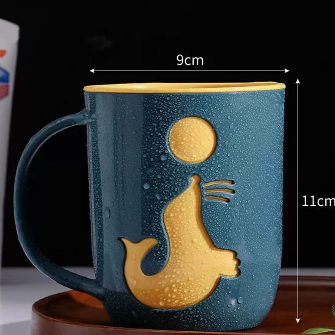 F1 931 328 # taza de plástico boutique creativo taza de enjuague bucal taza de cepillo de plástico con mango image 6