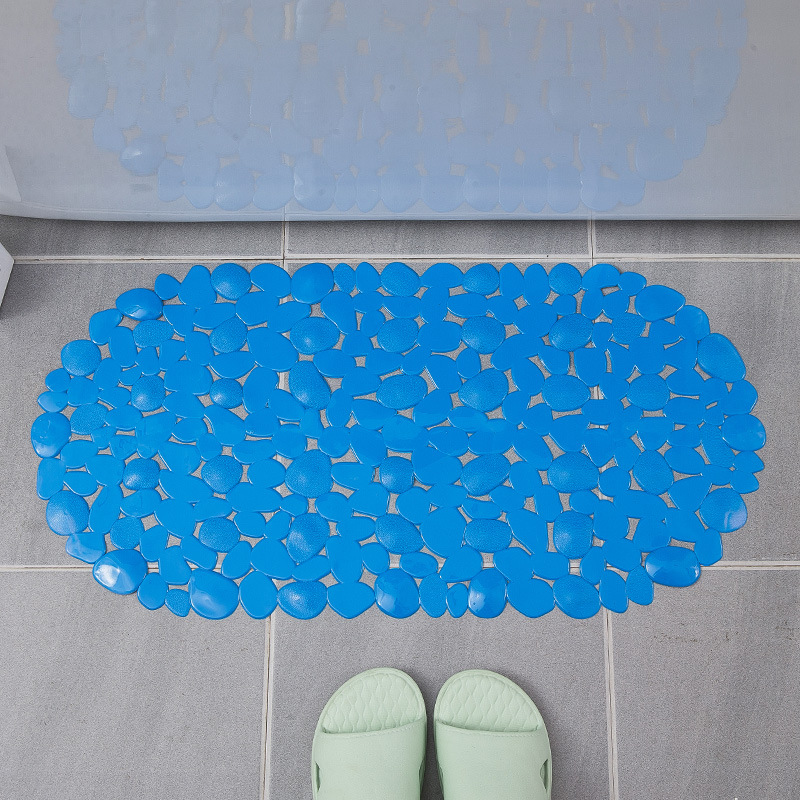 PVC pequeño baño de piedra esterilla antideslizante inodoro de guijarro esterilla de baño anticaídas esterilla de baño elíptico esterilla de baño transfronteriza