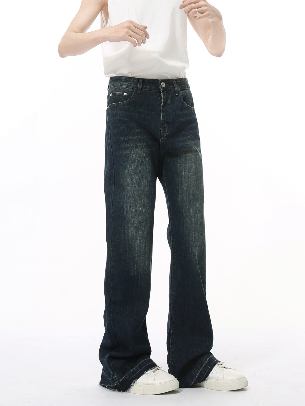 MTLCLOTHES Hombres| Nuevos productos de otoño coreanos retro delgado vibe jeans casuales