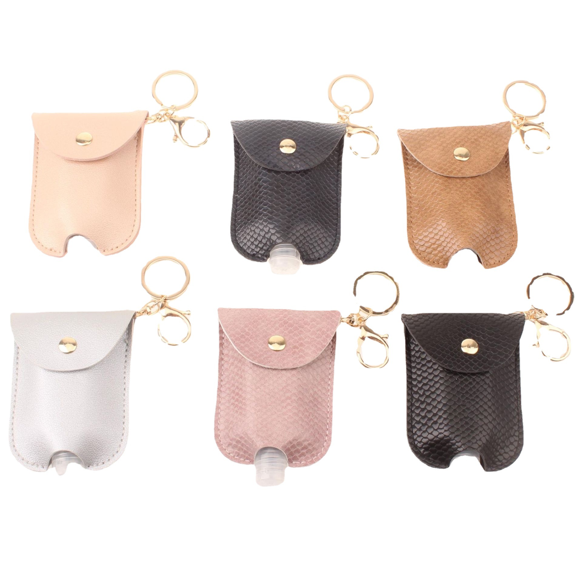 厂家eBay跨境新款PU仿皮便携式洗手液瓶套流苏包包挂件钥匙扣挂件