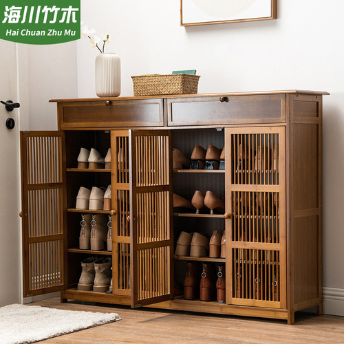 Simple shoe rack dormitory home door storage drawer cabinet dust-proof shoe cabinet multi-layer economical solid wood storage rack