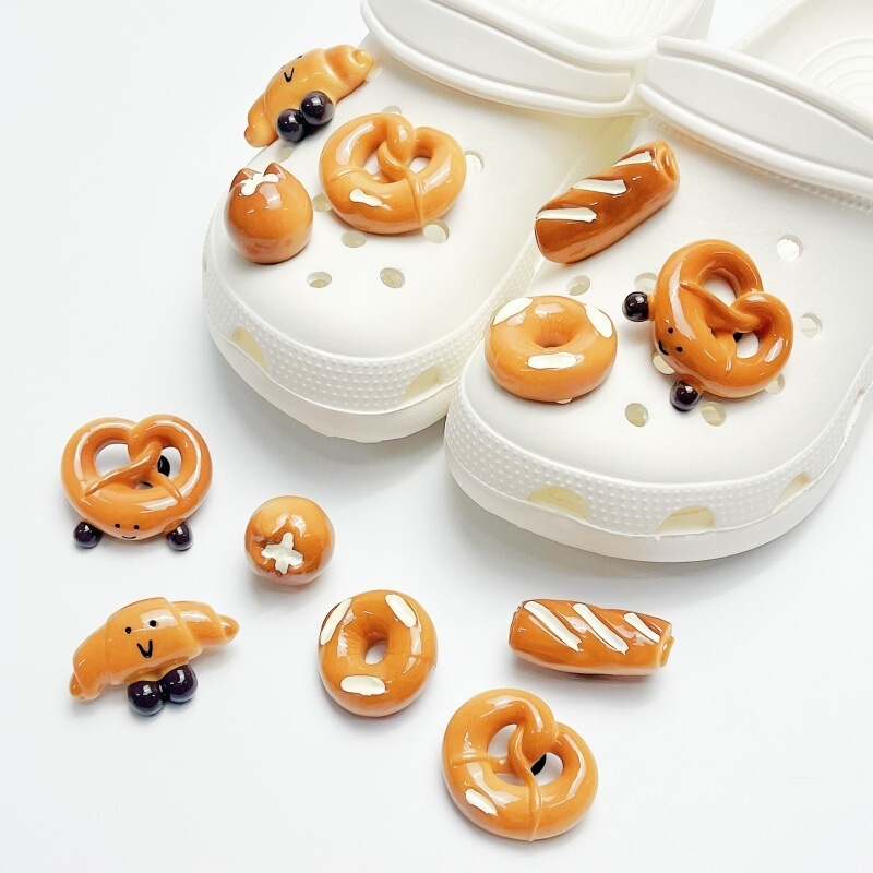 Fun and Cute Bag Pendants, Alkaline Water Bread Creative Pendants, Baguette Clogs, Shoe Buckles, DIY Assembly Accessories