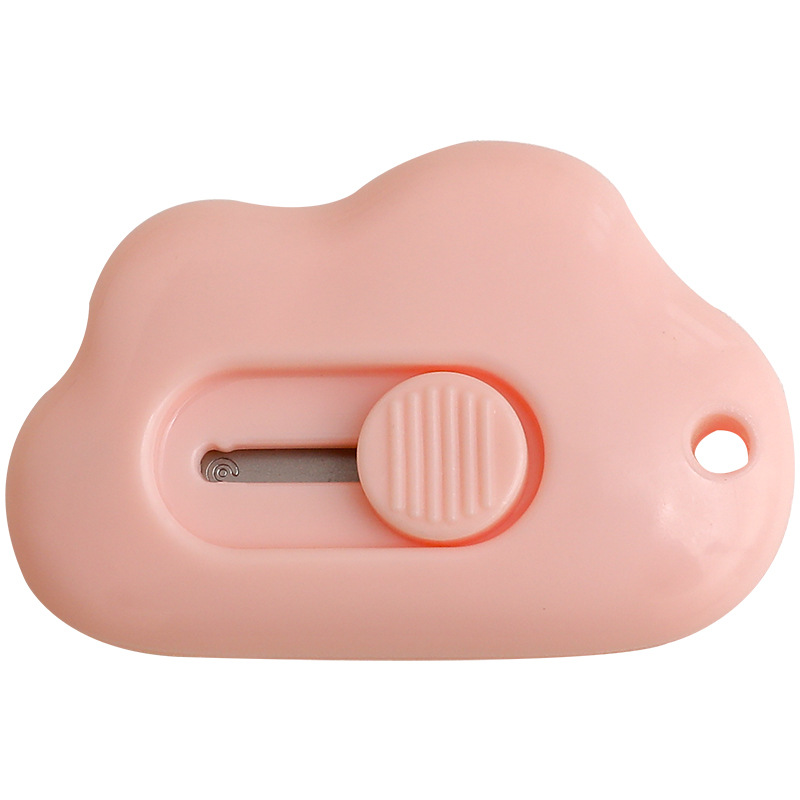 Cuchillo de dibujos animados creativo lindo dibujos animados cuchillo de corte de papel portátil cuchillo de cuentas de mano nube gato