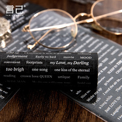 Yanji text stickers, nameless love letter series, 3 pieces of salt-based English handbook decoration materials, 4 options
