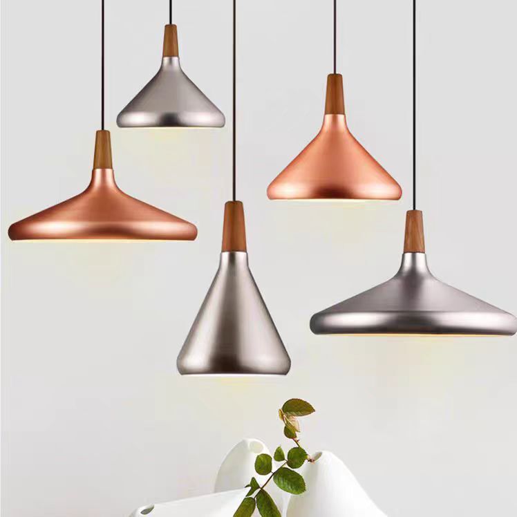 Restaurant Chandelier Modern Simple Nordic Creative Personality Dining Table Bar Bar Single Head Color Macaron Chandelier