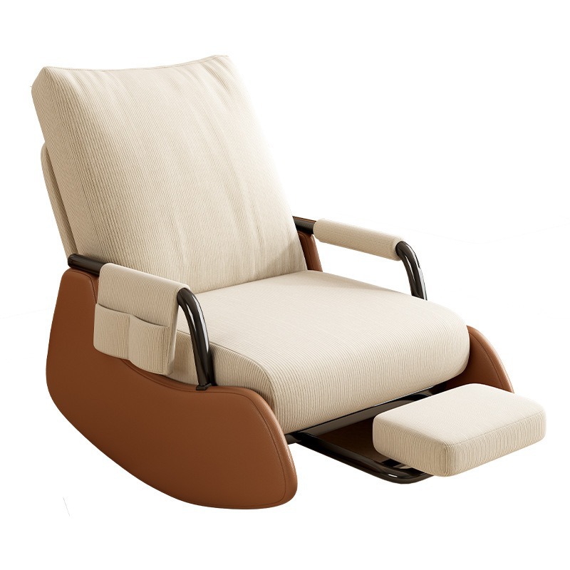 Silla mecedora doméstica reclinada para dormir perezoso sofá balcón silla de relajación sala de estar para almuerzo individual con sillón de pedal