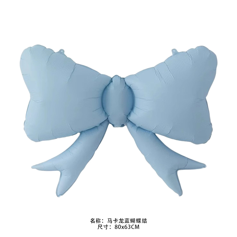 马卡龙蓝蝴蝶结
