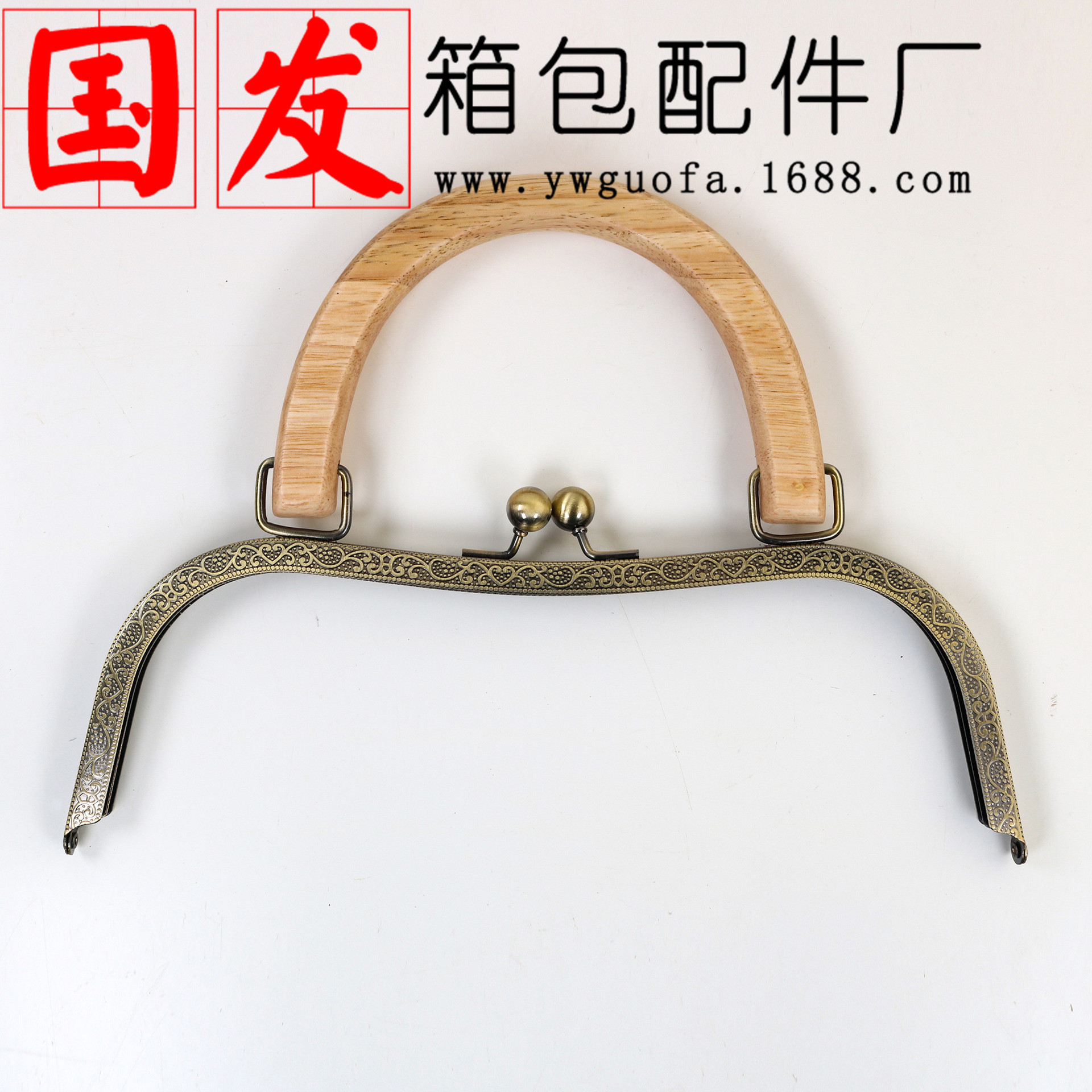 [agujero de tornillo] 27cm cuadrado empujado con cuentas de madera mano de madera café de alta calidad mano de madera oro