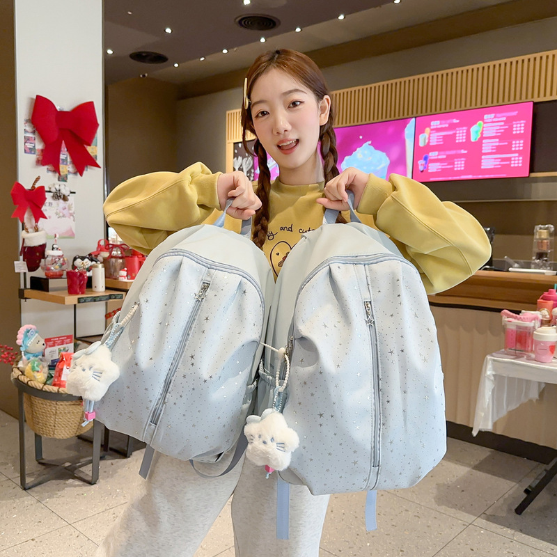 Cross-Border School Bag for Female Middle School, High School, and College Students, Simple Star Backpack, High Aesthetic Value, Trendy Niche Design Backpack Cross-Border School Bag for Female Middle School, High School, and College Students, Simple Star Backpack, High Aesthetic Value, Trendy Niche Design Backpack