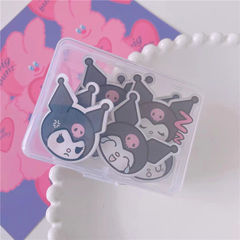 Cute Kuromi brooch girl heart decorative pin badge small pendant cartoon expression trinket