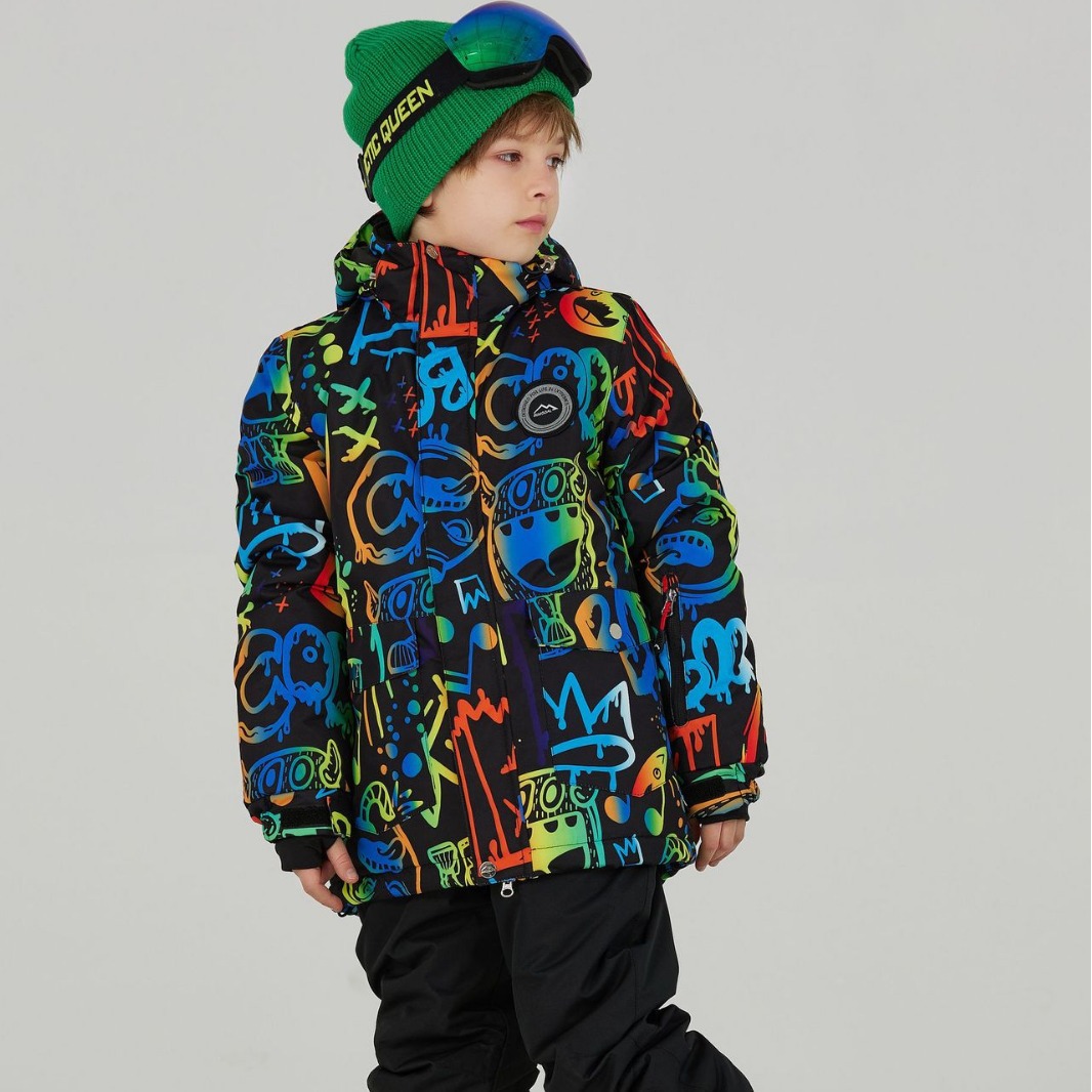 Teenager a Jongen Kanner Skianzug Set Eenzelbrett Duebelbrett Déckt Waarmt Outdoor Ski_voghion.com