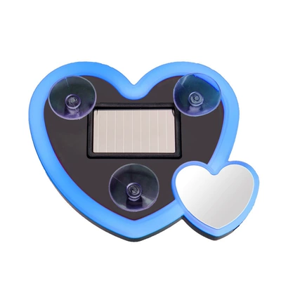 Cross-Border Popular Car USB Solar-Powered Wireless Led Heart-Shaped Light Triangular Window Wireless Neon Light Decorative Light (Other lights) - blue-monochrome-1-pack