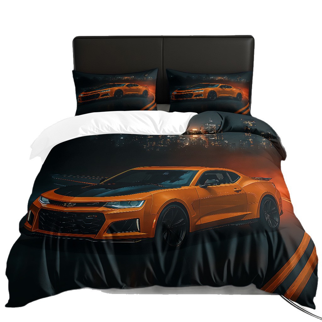 TEMU / JIT transfronterizo textil doméstico multi-tipo cool coche suave piel transpirable digital impresión set edredón