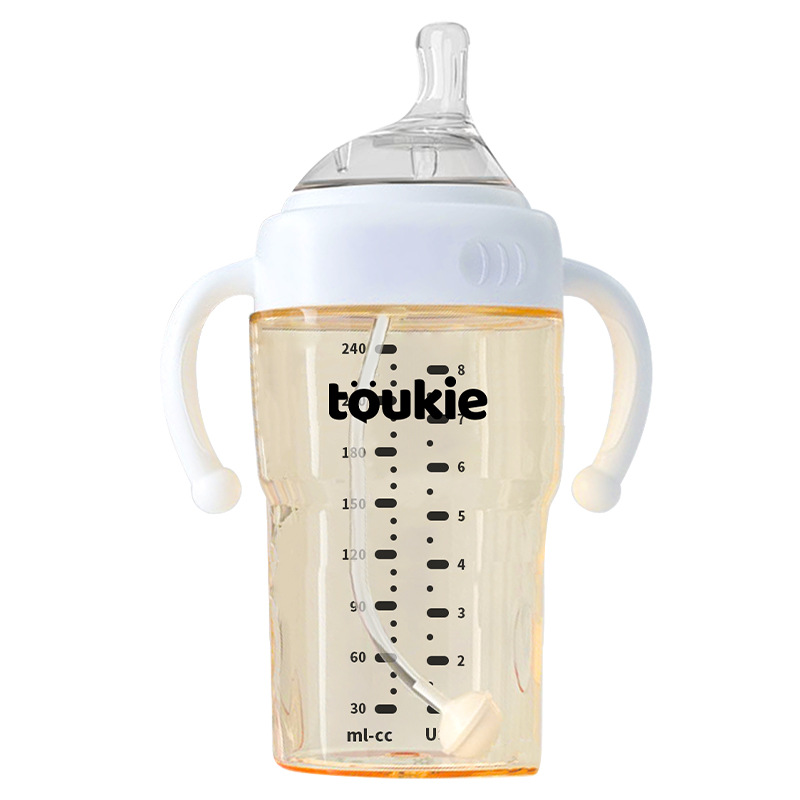 Tokie Naughty biberón ppsu ancho calibre cuadrado bebé recién nacido anti-flatulencia anti-estrangulamiento silicona paja biberón