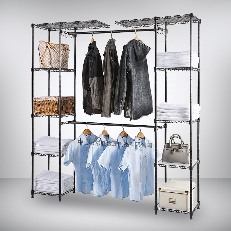 Kawase Telescoping Multi-Layer Large Capacity Combination Wardrobe Adjustable Black Wardrobe Hanger Amazon Special Style