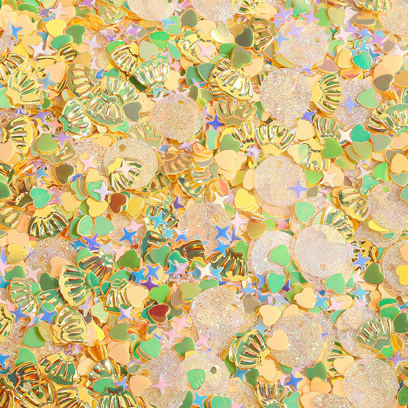Color plateado lentejuelas nido pieza flash DIY material decorativo ropa Ropa Accesorios hecho en casa pendientes materiales accesorios image 82