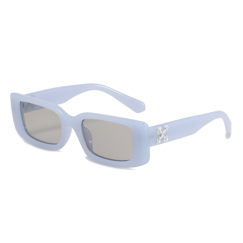 Nuevo diseñador de comercio exterior transfronterizo gafas de sol retro Y2K caja pequeña fabricante de gafas de sol de color caramelo para hombres y mujeres