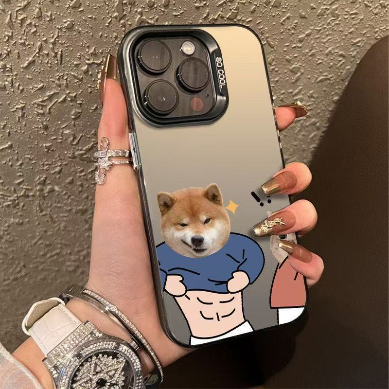 Show Off Your Abs Shiba Inu Suitable for Apple 17Promax Mobile Phone Case Iphone16Plus Fun Cartoon 15 Creative