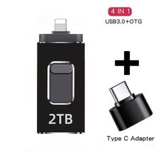 4in1跨境适用于苹果u盘type-c安卓手机usb3.0电脑多功能大容量2TB