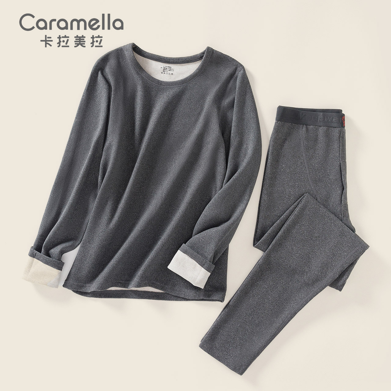 Kalamera Autumn/Winter New Thermal Underwear Set for Men and Women, Thickened Silk and Wool Two-Piece Set