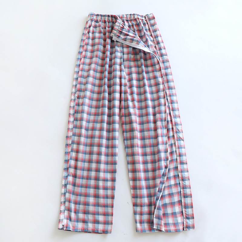 女性用リハビリ服 綿布ワンピース 春秋用理学療法服 着脱簡単 骨折術後ケア服 高齢者寝たきり用|undefined