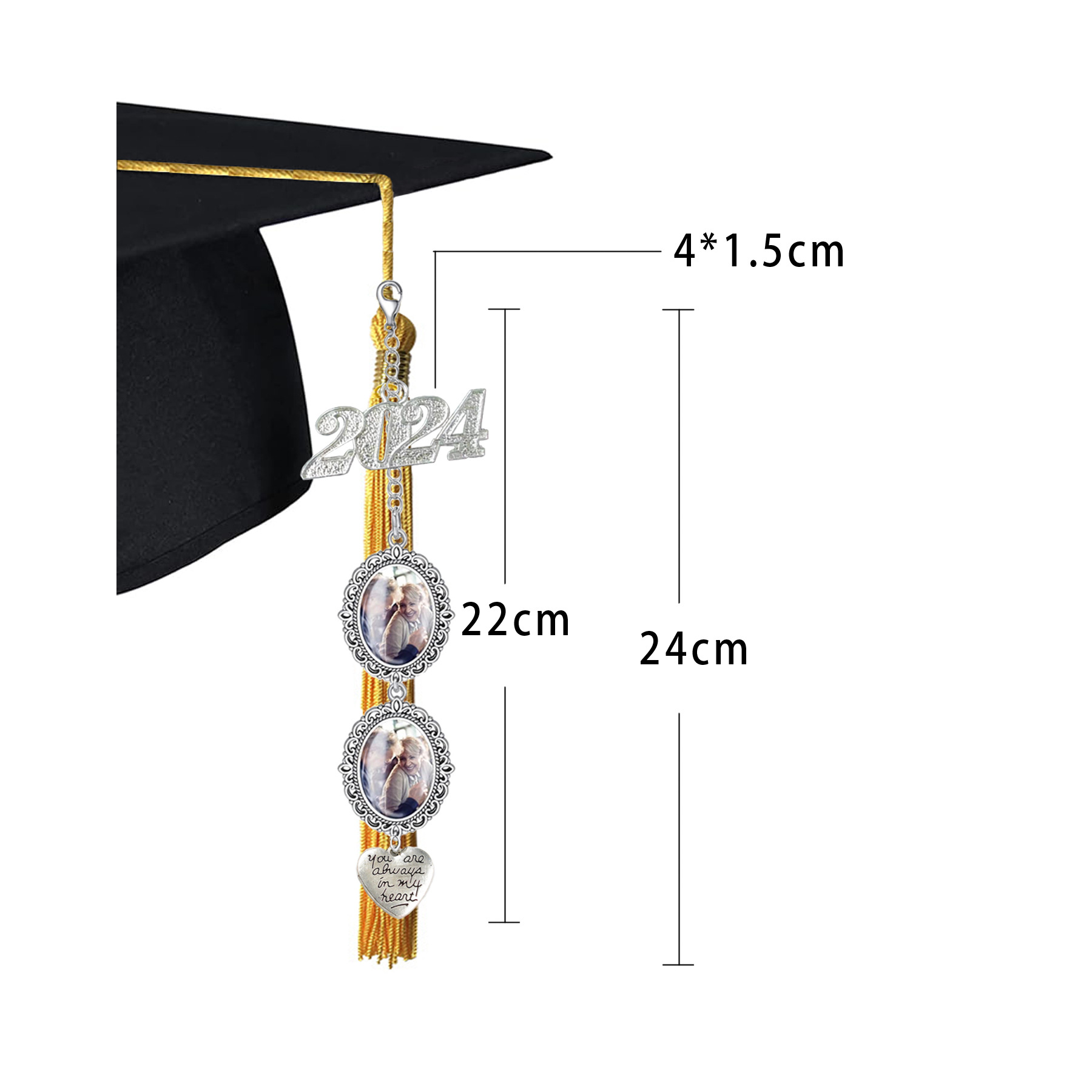 Graduation Cap Photo Pendant 1