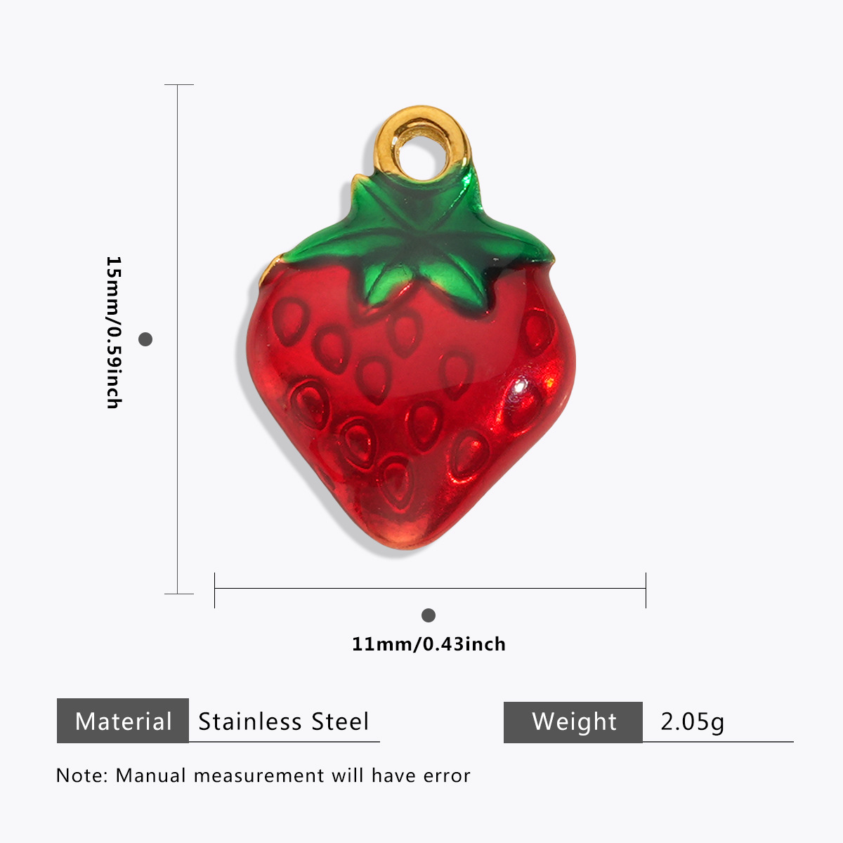 125g Weight Pendant Jewelry Making Type 11 * 15mm, 16*18.5mm, 6*20.5mm Jewelry Making Size Zircon Inlay Material DIY Jewelry Accessories Classification 1 Piece Quantity 304 Stainless Steel Material Rainbow, Cherry, Strawberry, Snails, chili Pattern All Seasons Season Polished Finish Enamel, Inlay Design Sweet Style 1 Piece 11 * 15mm 16*18.5mm 6*20.5mm 304 Stainless Steel Zircon Rainbow Cherry Strawberry Polished Pendant DIY Jewelry Accessories 9