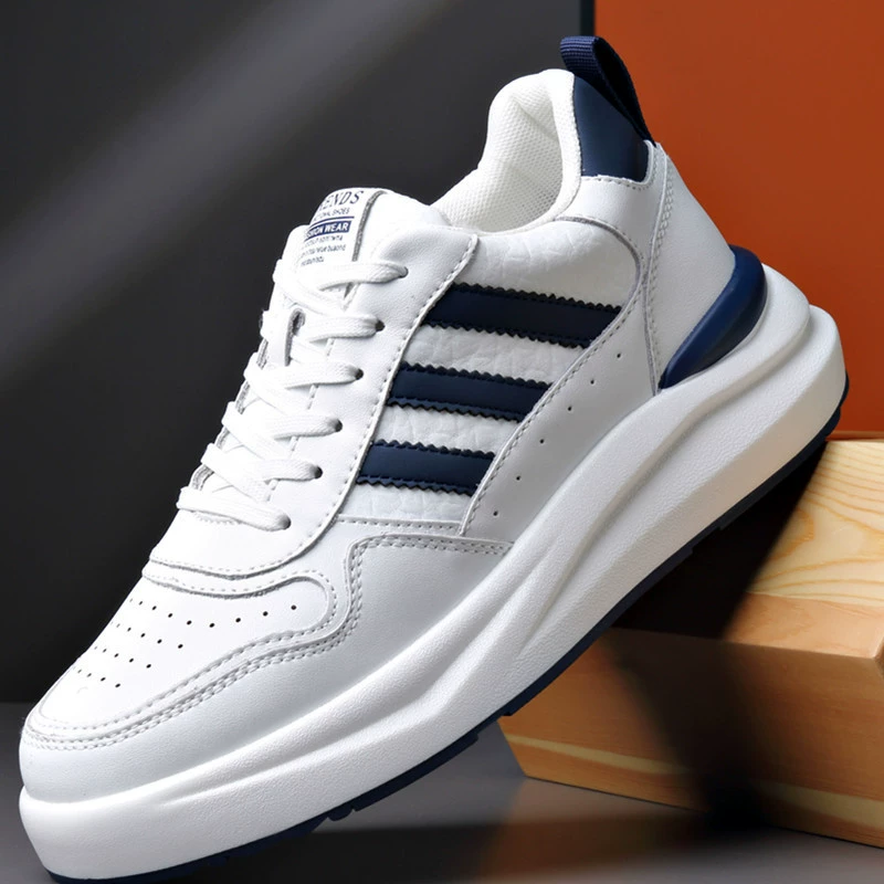 Один из поколения в поколение новых мужских повседневных маленьких белых туфель невидимое внутреннее увеличение 8CM легкое пенообразное дно мужской увеличение 6CM