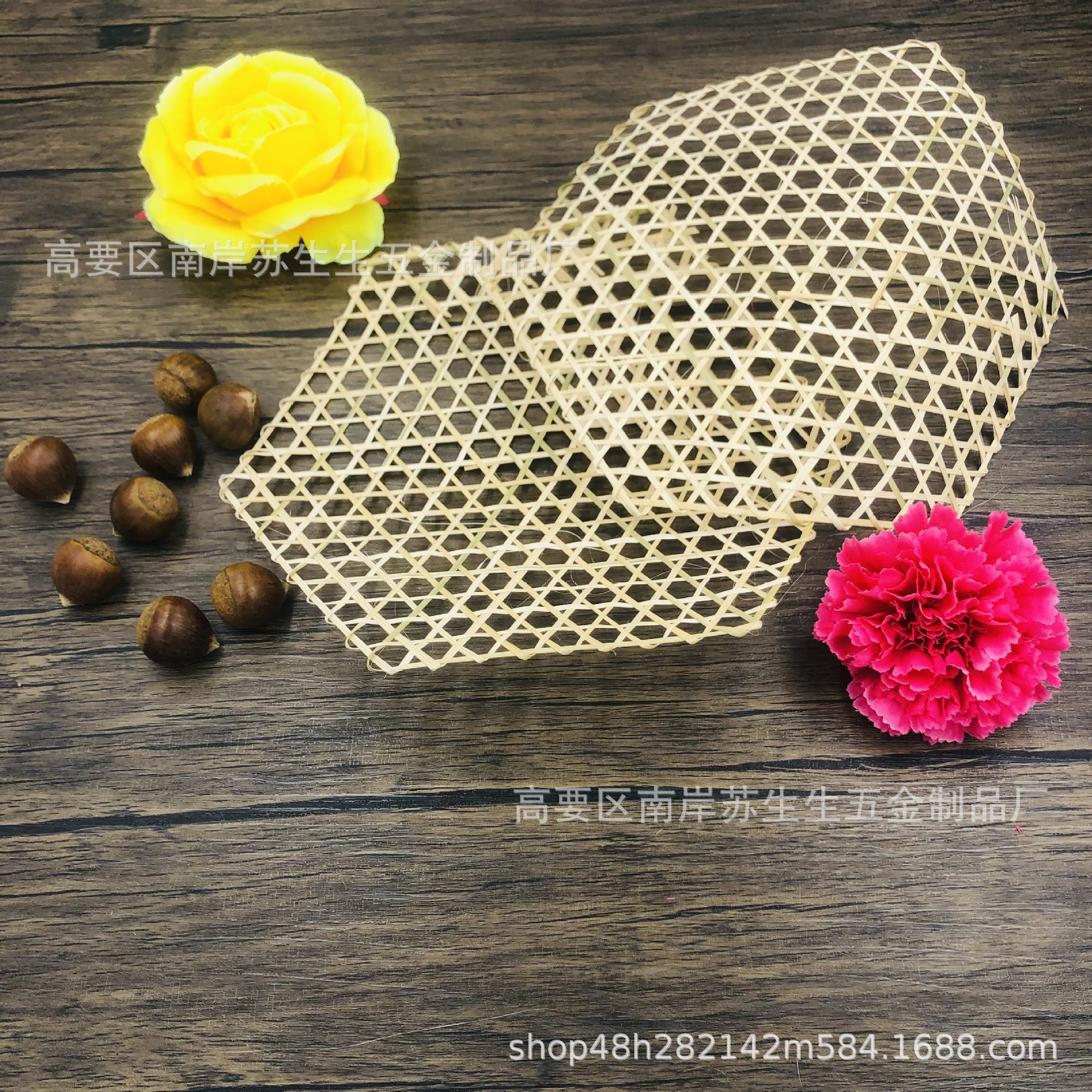 手工 编织 竹制品竹笪/竹网/竹达  9眼/孔 防黏摆盘装饰网格