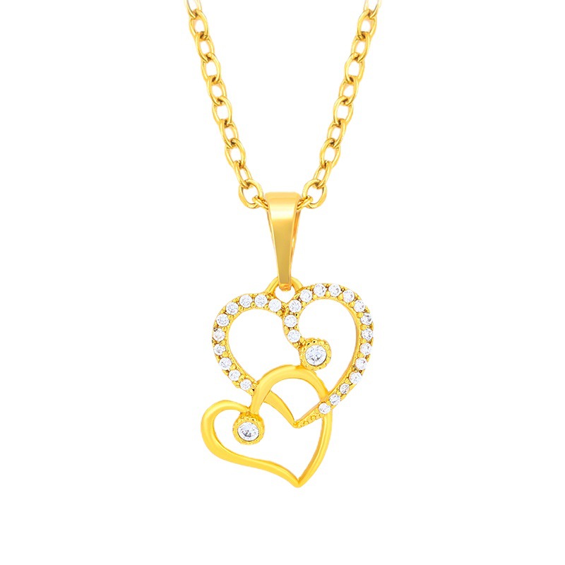 Joyería Xuping moda japonesa y coreana colgante en forma de corazón nicho de diseño de joyería al por mayor collar de amor femenino colgante