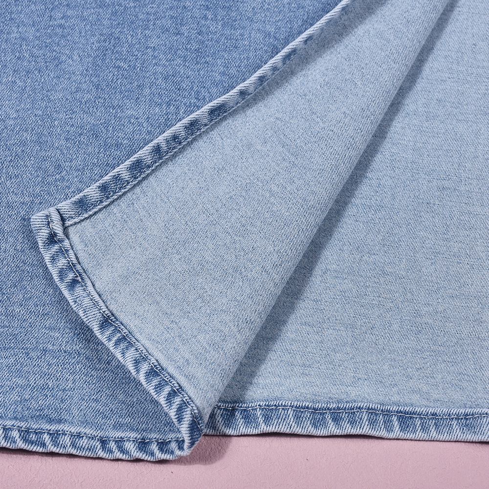 Denim Dress Sexy Cutout Washed Turtleneck Dress Women