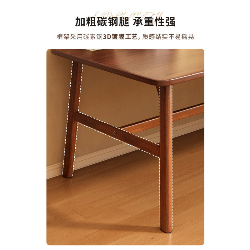 书桌学生成人家用写字学习办公桌简易长方形实木腿桌子卧室电脑桌|undefined