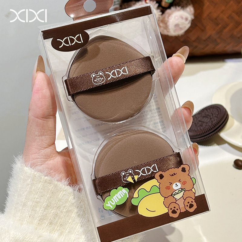 Xixi castaña porcelana sólida polvo natural ligera suave principiante fácil de manejar maquillaje de fiesta de estudiantes compacto y portátil