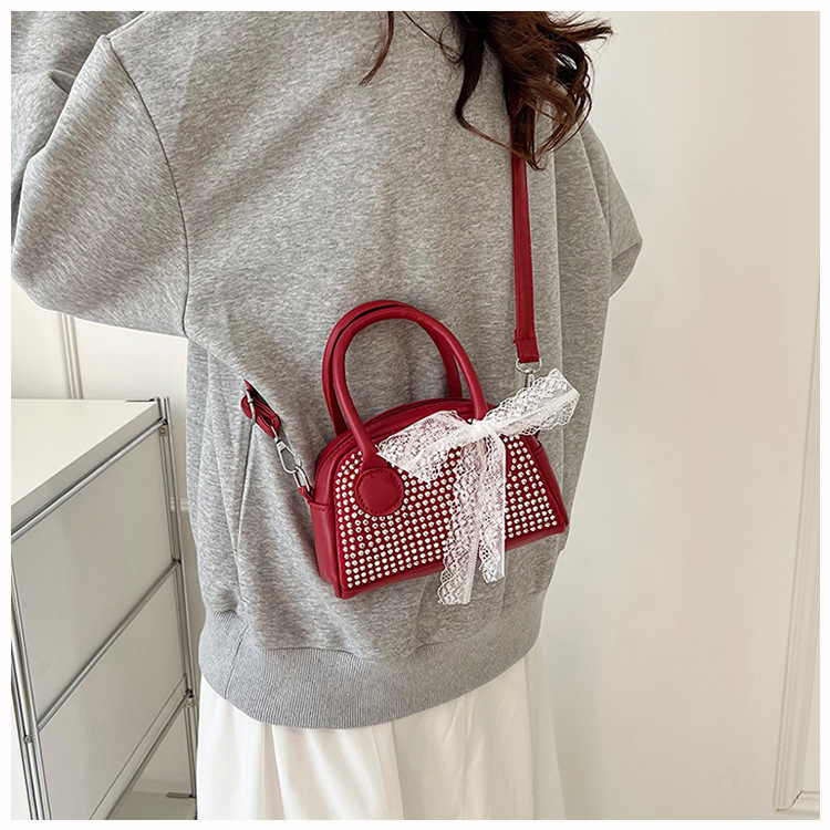 178g Weight Polyester Lining Material Sewing Thread Fashion Element Zipper Closure Type Single Shoulder Strap Strap Type Saddle Bag Bags Type Casual Occasion Pu Leather Material Bow Knot Pattern All Seasons Season Women's Gender Streetwear Style Square Shape Women's Pu Leather Bow Knot Streetwear Sewing Thread Square Zipper Saddle Bag 5