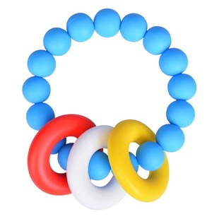 Manufacturer's Ready-Made Baby Silicone Teether Molar Anti-Eating Hand Chewing Gum Baby Bracelet Educational Baby Teether Toy