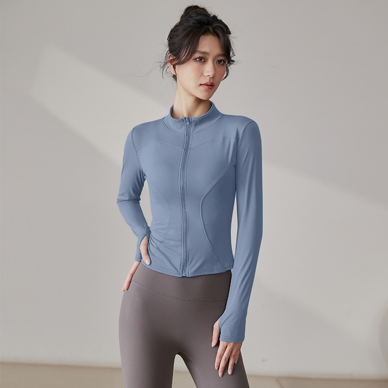 Slim-fit Quick-drying Yoga Clothes For Women, Long-sleeved Sports Fitness Tops, Fitness Clothes For Women_desvips.com