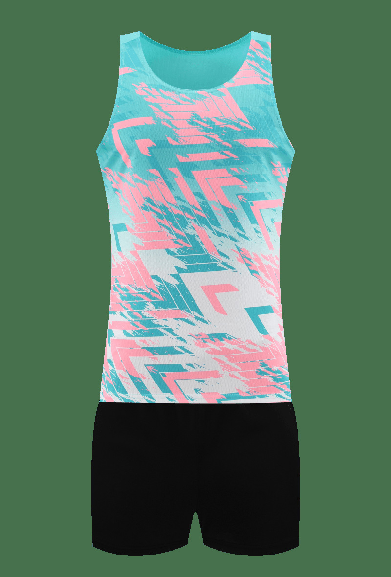 Trajes deportivos de atletismo, trajes de entrenamiento de voleibol de verano para hombres y mujeres, trajes de tenis de mesa, trajes de bádminton, impresión de fluorescencia de secado rápido