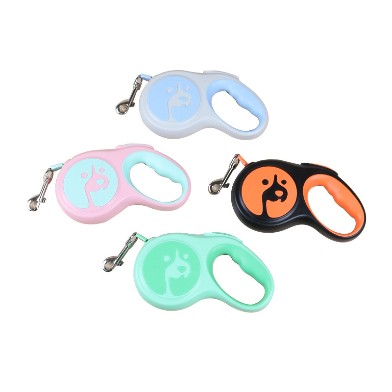 Tractor de mascotas correa de perro retráctil automático Cadena de perro pequeño y mediano perro caminando cuerda suministros de salida