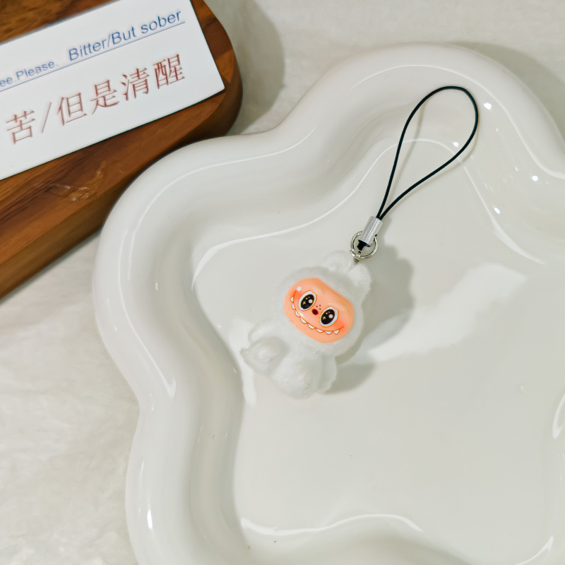 手机绳M34植绒拉布布钥匙扣挂件拉布布公仔包包挂饰创意小礼品挂|undefined