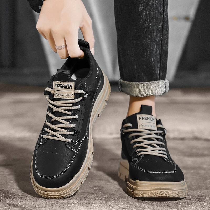 2024 otoño nuevos zapatos de hombre herramientas de viento botas de martin de trabajo deportivo casual impermeable suela gruesa resistente al desgaste alto