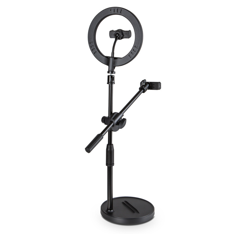 Ajuste universal del soporte de disparo desde arriba del teléfono móvil, luz de relleno en vivo, disparo manual gourmet, soporte de disparo desde arriba de escritorio recto de Douyin