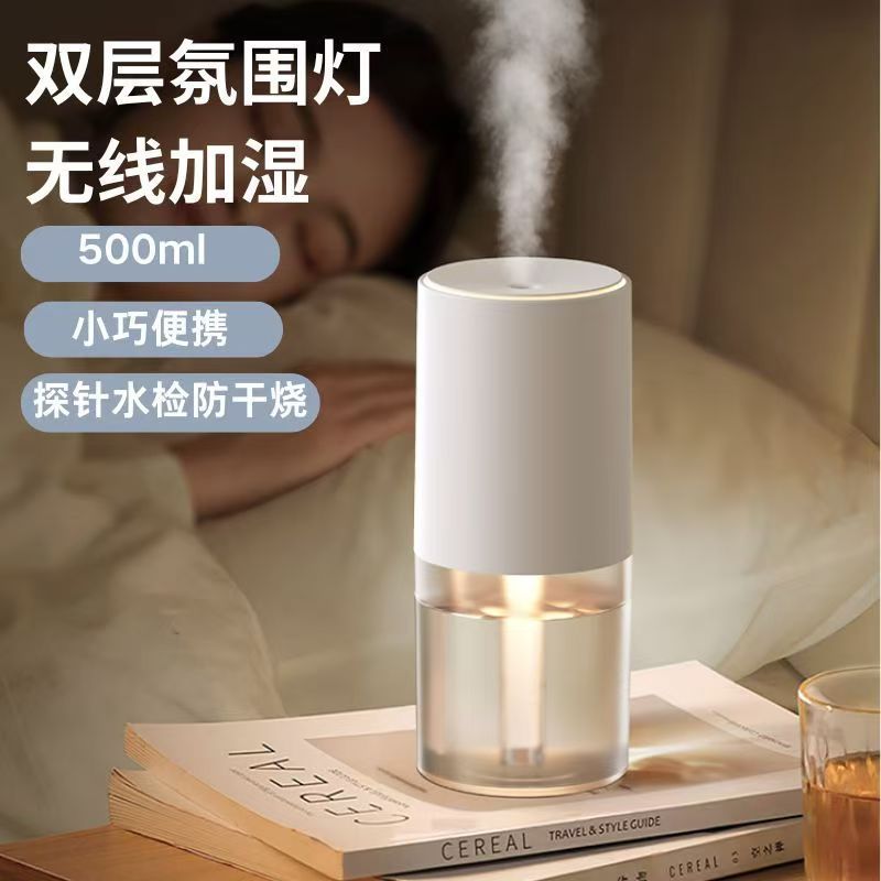 跨境桌面加湿器1.5L双喷大雾量usb充电静音家用空气净化加湿器|undefined